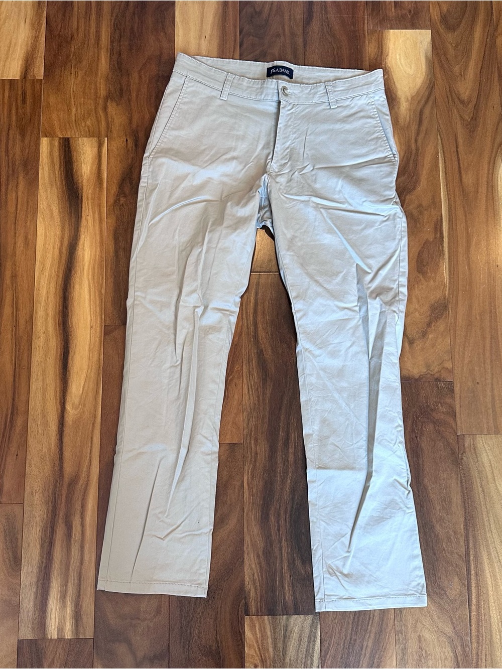 Jos. A. Bank Men’s Classic Slim Fit Chino Pants in Light Khaki